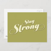 Lime Green Bleibe stark ermutigend Zitat Postkarte (Vorne/Hinten)