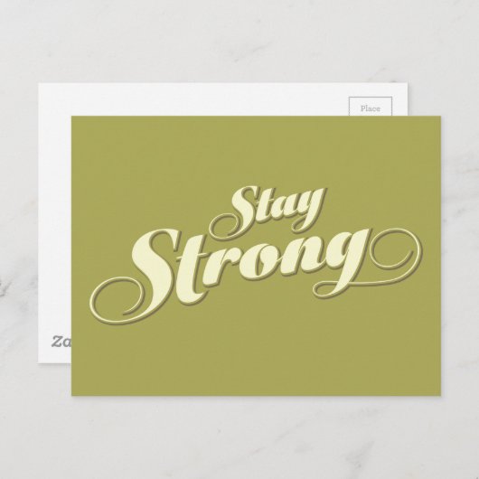 Lime Green Bleibe stark ermutigend Zitat Postkarte (Vorne/Hinten)