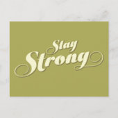 Lime Green Bleibe stark ermutigend Zitat Postkarte (Vorderseite)