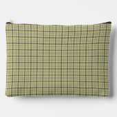 Lime Green Blue Plaid Classic Pattern Retro Zubehörtasche (Vorderseite)