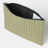 Lime Green Blue Plaid Classic Pattern Retro Zubehörtasche (Offen)