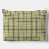 Lime Green Blue Plaid Classic Pattern Retro Zubehörtasche (Rückseite)