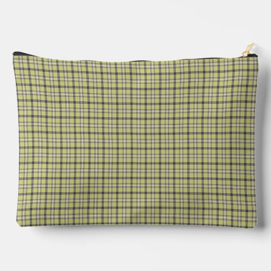 Lime Green Blue Plaid Classic Pattern Retro Zubehörtasche (Rückseite)