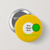 Lime Green Blume Ribbon Tmpl von Kenneth Yoncich Button (Vorne & Hinten)
