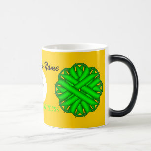 Lime Green Blume Ribbon Tmpl von Kenneth Yoncich Verwandlungstasse