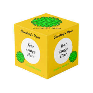 Lime Green Blume Ribbon Tmplt von Kenneth Yoncich Würfel