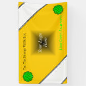 Lime Green Blume Ribbon von Kenneth Yoncich Banner (Vertikal)