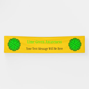 Lime Green Blume Ribbon von Kenneth Yoncich Banner