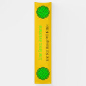 Lime Green Blume Ribbon von Kenneth Yoncich Banner (Vertikal)