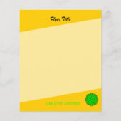 Lime Green Blume Ribbon von Kenneth Yoncich Flyer (Hinten)