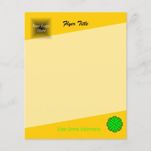 Lime Green Blume Ribbon von Kenneth Yoncich Flyer (Vorne)