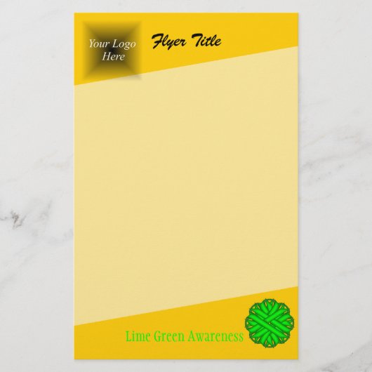 Lime Green Blume Ribbon von Kenneth Yoncich Flyer (Vorne)