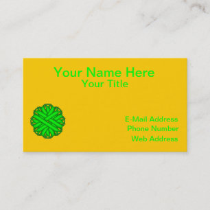 Lime Green Blume Ribbon von Kenneth Yoncich Visitenkarte