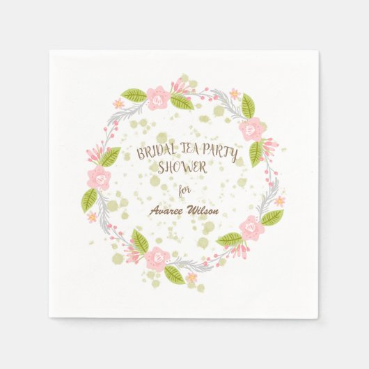 Lime Green Bridal Tee Party Dusche Serviette (Vorderseite)