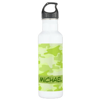 Lime Green Camouflage Camouflage Custom Edelstahlflasche