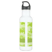 Lime Green Camouflage Camouflage Custom Edelstahlflasche (Rückseite)