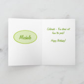 Lime Green Camouflage Camouflage Happy Birthday Cu Karte (Innenseite)