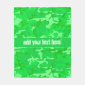 Lime Green Camouflage Pattern Fleecedecke (Vorderseite)
