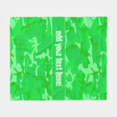 Lime Green Camouflage Pattern Fleecedecke (Vorderseite (Horizontal))