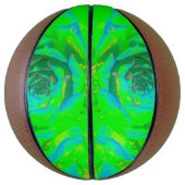 Lime Green Chartreuse Succulent Sedum Rosette Basketball (Vertikal)