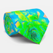 Lime Green Chartreuse Succulent Sedum Rosette Krawatte (Gerollt)