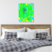 Lime Green Chartreuse Succulent Sedum Rosette Leinwanddruck (Insitu (Schlafzimmer))