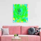 Lime Green Chartreuse Succulent Sedum Rosette Leinwanddruck (Insitu (Wohnzimmer))
