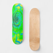 Lime Green Chartreuse Succulent Sedum Rosette Skateboard (Vorderseite)