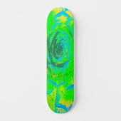 Lime Green Chartreuse Succulent Sedum Rosette Skateboard (Vorderseite)