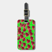 Lime Green Cherry Splash Gepäckanhänger (Vorderseite vertikal)