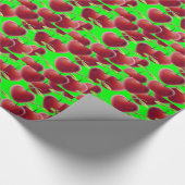 Lime Green Cherry Splash Geschenkpapier (Ecke)