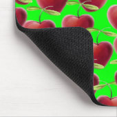 Lime Green Cherry Splash Mousepad (Ecke)