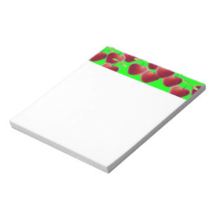 Lime Green Cherry Splash Notizblock