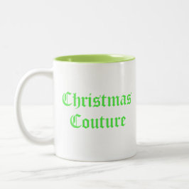 Lime Green Christmas Couture Zweifarbige Tasse