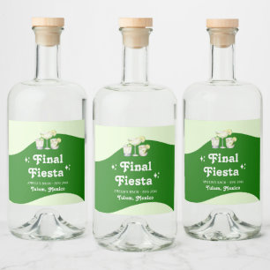 Lime Green Citrus Final Fiesta Bachelorette Alkoholflaschenetikett