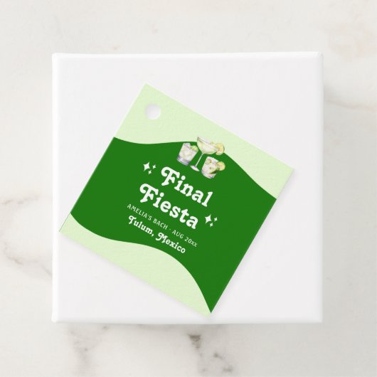 Lime Green Citrus Final Fiesta Bachelorette Geschenkanhänger (Beispiel)