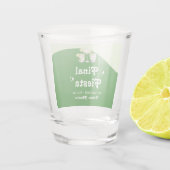 Lime Green Citrus Final Fiesta Bachelorette Schnapsglas (Rückseite)