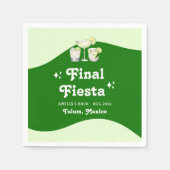Lime Green Citrus Final Fiesta Bachelorette Serviette (Vorderseite)