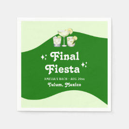 Lime Green Citrus Final Fiesta Bachelorette Serviette