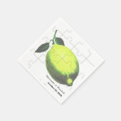 Lime Green Citrus Lemon Jigsaw Puzzle Wedding Serviette (Ecke)