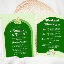 Lime Green Citrus Tequila & Tulum Bachelorette Einladung