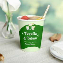 Lime Green Citrus Tequila & Tulum Bachelorette Pappbecher