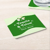Lime Green Citrus Tequila & Tulum Bachelorette Rechteckiger Pappuntersetzer (angewinkelt)