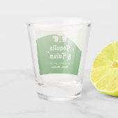 Lime Green Citrus Tequila & Tulum Bachelorette Schnapsglas (Rückseite)
