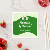 Lime Green Citrus Tequila & Tulum Bachelorette Serviette (Beispiel)