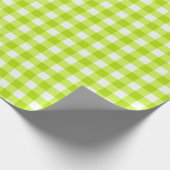 Lime Green Classic Gingham Karo Pattern Geschenkpapier (Ecke)