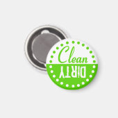 Lime Green Clean and Dirty Disshwasher Magnet (Vorderseite/Rückseite)