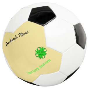 Lime Green Clover Ribbon Tmpl von Kenneth Yoncich Fußball