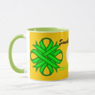 Lime Green Clover Ribbon Tmpl von Kenneth Yoncich Tasse