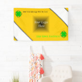 Lime Green Clover Ribbon von Kenneth Yoncich Banner (Insitu)
